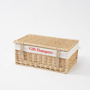 JY S3 Luxury Rectangle Willow Storage Baskets <strong>Hamper</strong> <strong>Boxes</strong> <strong>for</strong> Bulk Gifts and Baby Wicker Gift Baskets - Product Image 2