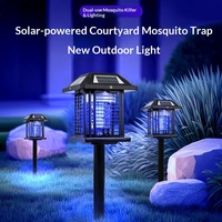 Solar MK05 Muggenlamp met lichtgolfval & elektrische schok voor buitengebruik in de tuin