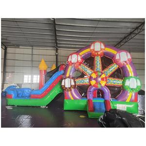 Conozca Nuestra Nueva Atracción Inflable Comercial: Parque <span class=keywords><strong>de</strong></span> Diversiones <span class=keywords><strong>con</strong></span> Rueda <span class=keywords><strong>de</strong></span> la Fortuna, Castillo Hinchable Acuático y Seco <span class=keywords><strong>con</strong></span> Tobogán Grande y <span class=keywords><strong>Piscina</strong></span> - Product Image 1