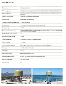 Module de calibrage de radar de détection de drones et de véhicules aériens sans pilote de haute précision, portée de détection 5-10 km, capture d'image pilote UAV - Product Image 5