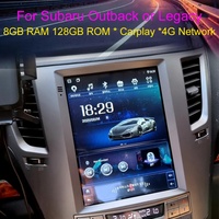 Autoradio Android 13 128 Go ROM Quad Core DSP OLED Navigation GPS Multimédia Stéréo LHD Subaru Outback Impreza Legacy 2009-2014