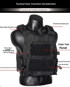 Toptan moda <span class=keywords><strong>Molle</strong></span> Chaleco Tactico tutuşunu açık eğitim taktik yelek fermuar özelleştirilebilir kişisel koruyucu - Product Image 6