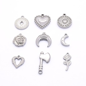 Stainless Steel Rose And Star Pendants Diy Jewelry Accessories For <b>Earrings</b> Bracelets <b>Moon</b> And Stars Pattern - Product Image 5