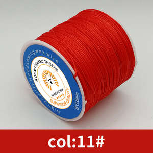 Écologique En Gros Couleurs Optionnelles DIY À La Main 250m 1mm Fil De Cire Plat 100% Polyester Haute Ténacité Teint - Product Image 3