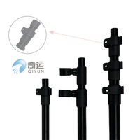 Poteau d'extension télescopique de 3.3 à 13 pieds avec pointe en métal pour le nettoyage des vitres du rouleau de peinture du changeur d'ampoule