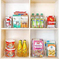 Boîtes de rangement pour réfrigérateur en plastique PET transparent, empilables, pliables, écologiques, sans BPA, de qualité alimentaire, pour la congélation et la conservation des aliments