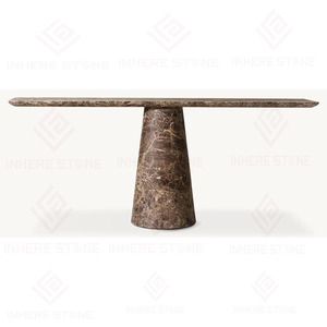 Table <span class=keywords><strong>de</strong></span> console moderne pour hall d'<span class=keywords><strong>entrée</strong></span> et salon, en marbre <span class=keywords><strong>de</strong></span> pierre naturelle, avec pieds coniques - Product Image 5