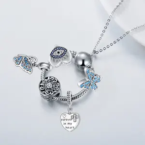 Minimalist Jewelry Fine Jewelry 925 Sterling Silver Beaded Womens O-Shaped Pendant Necklace