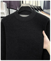 Hochwertiger Herren-Strickpullover mit Fleecefutter, Stehkragen und einfachem, warmem Strickdesign