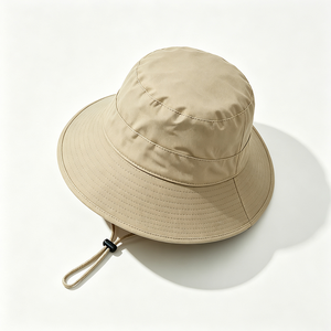 Custom Unisex Outdoor Canvas <b>Bucket</b> Hat Chin Strap Quick Dry UV Protection Fisherman Adjustable Windproof Safari Hiking Camping - Product Image 6
