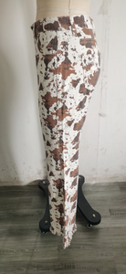 2026 Groothandel Western Style Dames Jeans met Koeienprint, Flare Skinny, Ademend Denim, met Kwastjes - Product Image 5