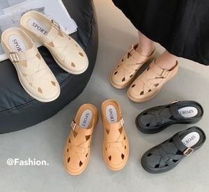 UP-0747D adorabili <span class=keywords><strong>sandali</strong></span> da spiaggia piatti da donna scarpe Casual con plateau con suola spessa - Product Image 3