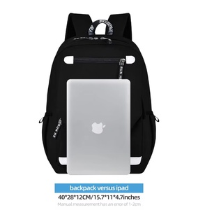 Unisex Fashion <b>Backpack</b> Custom Logo Printing Zip Closure Waterproof Polyester Material for Students and <b>Kids</b> - Product Image 3