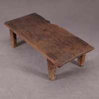 Table basse sculptée à la main avec finition antique, table basse en bois massif de style chinois pour salon