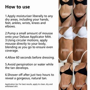 Productos Autobronceadores Naturales y Orgánicos Personalizados, Bronceado Instantáneo, Maquillaje Corporal, Autobronceador sin Sol, Mousse Express Oscuro de 2 Horas - Product Image 5