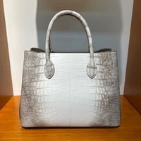 Sacs en cuir véritable de haute qualité avec logo personnalisé, sacs à main en cuir véritable pour femmes, sac à bandoulière blanc à motif crocodile