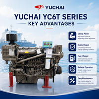 Moteur diesel marin YUCHAI YC6T400C, haute fiabilité, rendement efficace pour les bateaux de pêche, les navires de travail et les navires de transport côtier