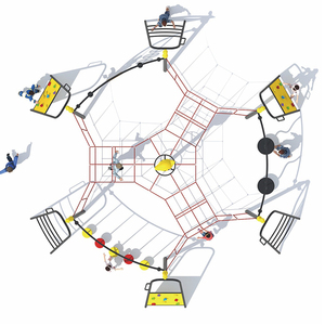 Trẻ Em Rừng Phòng Tập Thể Dục Leo Núi Dây Tất nhiên Net Trẻ Em Tập Thể Dục Sân Chơi Ngoài Trời Thiết Bị Cho Vui Chơi Giải Trí Công Viên - Product Image 2
