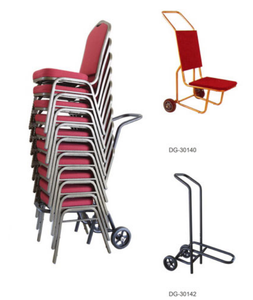 TSXY Chaise de banquet empilable noire <span class=keywords><strong>Dolly</strong></span> Chaises multifonctions Rack Chariot de stockage et de transport à cadre en acier de qualité commerciale - Product Image 1