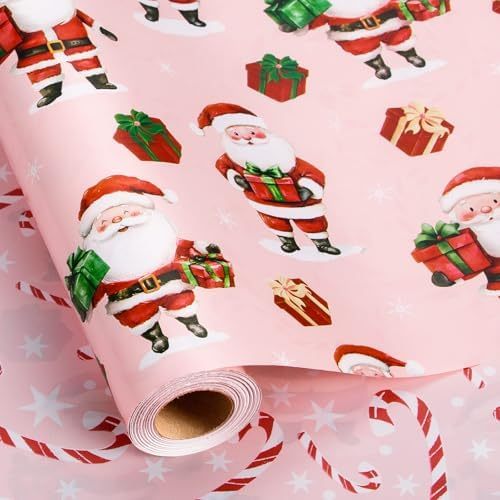 Père Noël rose avec des cadeaux