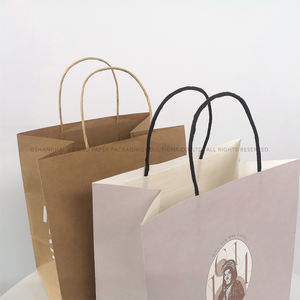 Sac en papier kraft gris <span class=keywords><strong>koala</strong></span> durable et réutilisable avec logo en relief imprimé et à bords coupés - Product Image 3