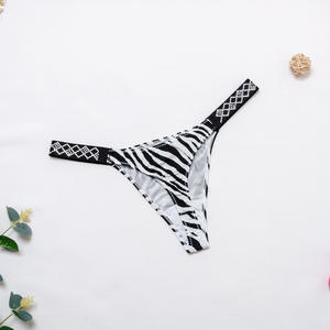 RTS sous-vêtement rayé taille basse diamant brillant <span class=keywords><strong>culotte</strong></span> Sexy imprimé femme <span class=keywords><strong>string</strong></span> léger G <span class=keywords><strong>String</strong></span> soyeux lenceria Lingerie - Product Image 3