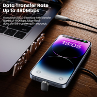 Toocki se enfoca fábrica en forma de U tela de aleación de aluminio trenzado Cable cargador de teléfono móvil Note 10 Cable de carga rápida para juegos
