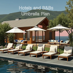 Зонт LS для улицы, складной, прочный, для пляжа, солнцезащитный для патио, большой садовый зонт для террасы, кафе, виллы и балкона - Product Image 5