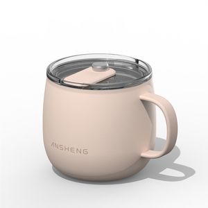 Taza de Café ANSHENG de 14 oz, Taza de Camping con Aislamiento al Vacío, Taza de Viaje de Acero Inoxidable de Doble Pared, Taza Térmica para Café - Product Image 1