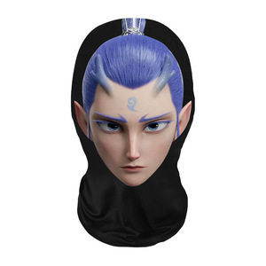 3D Nezha Mesh Head Cover Full Face Mask For Party Fun 26cm Head Circumference 38cm Length Unisex Design - Product Image 2