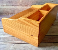 Organisateur de bureau vintage en bois avec tiroir, trieur de courrier, rangement de bureau, organisateur de salle de bricolage, en bois de pin