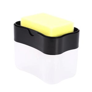 Cepillo para lavar platos con dispensador de jabón – Cepillo para ollas con dispensador automático de líquido, herramienta de limpieza de cocina tipo prensa – Recargable, no tóxico - Product Image 4