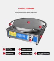 Crêpière électrique automatique commerciale multifonctionnelle rPancake Maker avec plaque de fer