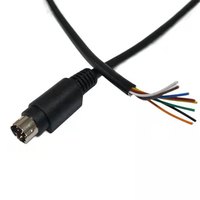 RS232-Serien 8-poliges Mini-Din-PVC-ummanteltes Kupferdraht-Pig tails-Kombinations-MIDI-Kabel für Monitor-DVD-Player
