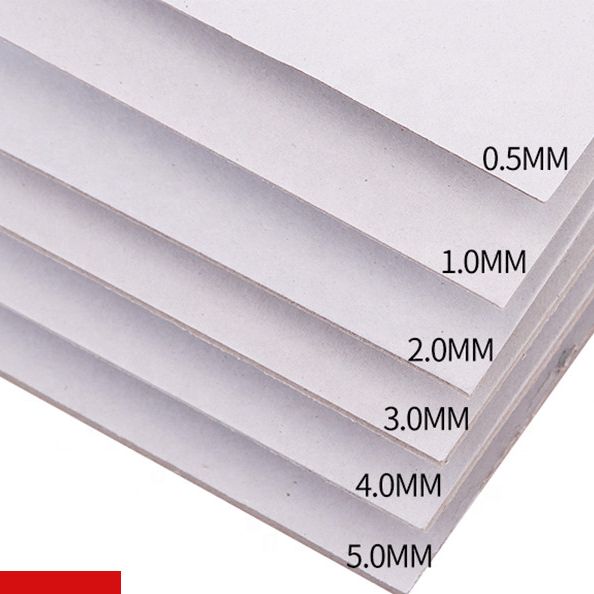 China Factory Coated Grey Back Duplex Board 300 Gsm Anti-Curl Packaging Paper Board