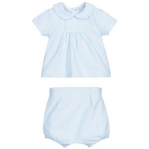 Vente en gros de short d'été de <span class=keywords><strong>luxe</strong></span> pour enfants de haute qualité <span class=keywords><strong>ensemble</strong></span> de deux pièces de vêtements smockés pour bébés et tout-petits - Product Image 2
