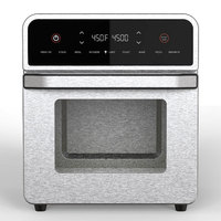 Freidora de Aire de Acero Inoxidable, Horno Deshidratador Multifunción 15L, Electrodoméstico de Cocina Inteligente Digital con 10 Programas Preestablecidos, para el Hogar, Alemán