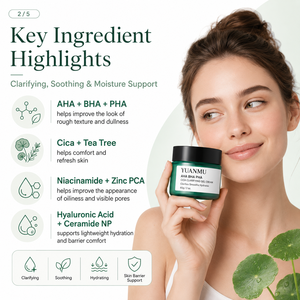 Crema Facial Milagrosa con Ácido Hialurónico, AHA, BHA y PHA, Exfoliante Suave, Hidratante y Clarificante con Árbol de Té para Uso Diario - Product Image 2