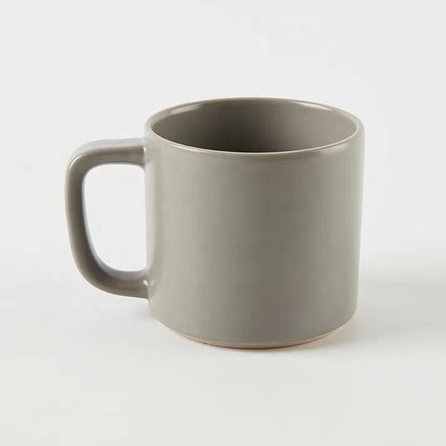 Factory Direct Sell Personalized Customized Classical Matte Frosted Gray Ceramic Coffee Mug Teacup for Gift Afternoon Tea