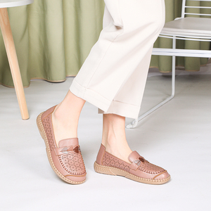 Mocassins Gommino Confortables pour Femmes – Chaussures Plates à Bout <span class=keywords><strong>Large</strong></span>, Tendance, Antidérapantes, Résistantes à l'Usure, Décontractées, en Peluche - Product Image 5