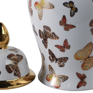 Vaso in ceramica con motivo a farfalla, vaso decorativo per soggiorno, complemento d'arredo per la casa - Product Image 5