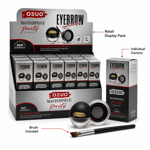 OEUO OEM 2 <span class=keywords><strong>en</strong></span> 1 <span class=keywords><strong>Gel</strong></span> Crème Eyeliner et Sourcils <span class=keywords><strong>en</strong></span> Maille 36H Imperméable Anti-Bavures Noir Marron avec Pinceau pour Sourcils - Product Image 5