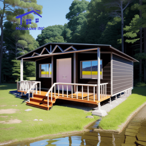 บ้านคอนเทนเนอร์แบบขยายได้ขนาด 20 ฟุต และ 40 ฟุต พร้อมหลังคาทรงจั่วและระเบียง  สามห้องนอน หนึ่งห้องนั่งเล่น - Product Image 2