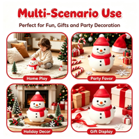 Grand Bonhomme de Neige Squishy en TPR, Jouet Anti-Stress Mignon pour Noël, Thanksgiving, Remise de Diplôme, Nouvel An Chinois et Nouvel An