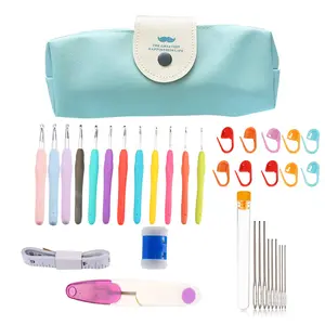 מפעל אספקת סרוגה מחט סט רך ידית סרוגה שפם תיק אביזרי נפץ סריגה כלים וו סרוג סט - Product Image 1