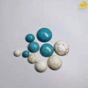 • Cabochon a metà tondo con retro piatto <span class=keywords><strong>pietra</strong></span> naturale Howlite striato turchese per risultati <span class=keywords><strong>di</strong></span> gioielli fai da te - Product Image 3