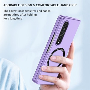 Funda magnética para teléfono móvil Samsung <span class=keywords><strong>Galaxy</strong></span> Z, carcasa magnética de carga inalámbrica, armadura de Color, plegable, TPU, PC, 4, 3, nuevo diseñador - Product Image 3