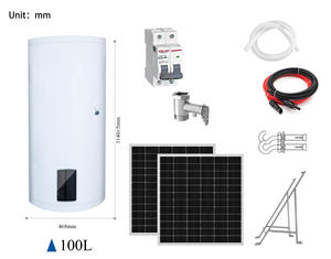 <span class=keywords><strong>Chauffe</strong></span>-<span class=keywords><strong>eau</strong></span> électrique à stockage solaire SPCC <span class=keywords><strong>100L</strong></span> pour usage domestique RV Hotel-Réservoir intérieur mural en titane - Product Image 1