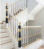 Élégance Rampes Rampes En Aluminium Privé Domestique Ménage Ramisters Villa Hôtel Projet Escalier