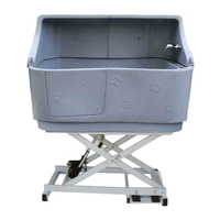 Baignoire de levage électrique antidérapante pour chiens et chats baignoire en plastique pour animaux de compagnie avec palan à portique